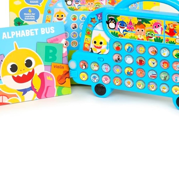 Baby Shark Pinkfong Learning Words Alphabet ABC English Bus Play Toy Baby Kids - Picture 1 of 7